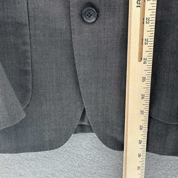 BONOBOs Grey Slim Fit Wool Blend Suit Blazer Jacket 38R Double Vented Preppy - Picture 6 of 11